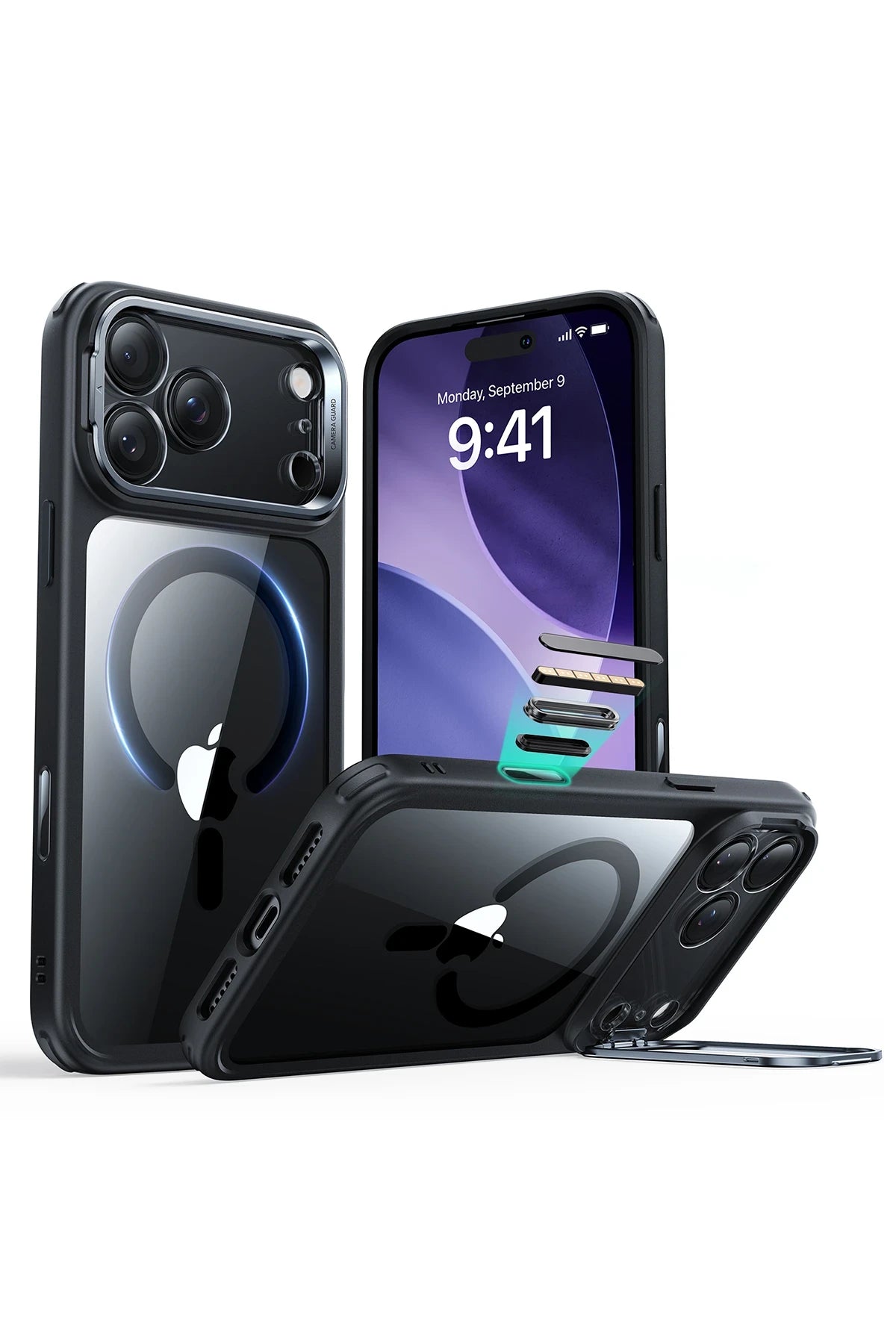 ESR Apple iPhone 17 Pro Classic Hybrid Magsafe Standlı Kapak - Siyah